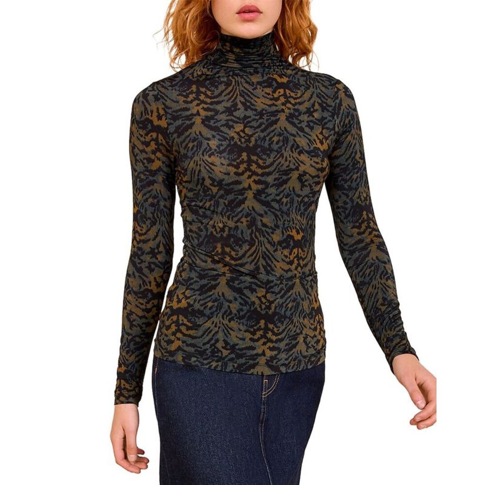Ulla Johnson Womens  Aurelia Jersey Turtleneck Top